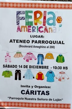 Este sábado: Feria americana de Cáritas