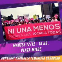 Ni una menos: Convocatoria a movilizarse en Plaza Mitre