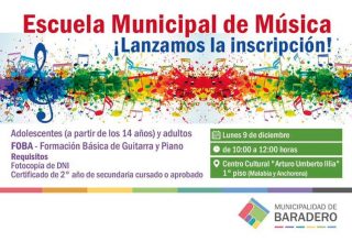 Escuela Municipal de Música: Abierta la inscripción