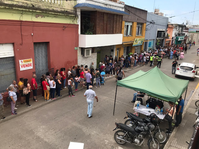 San Pedro: Operativo vial y sanitario en el Banco Industrial