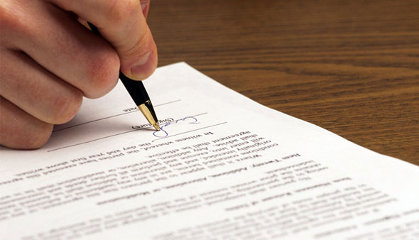 Acto de firmas de escrituras