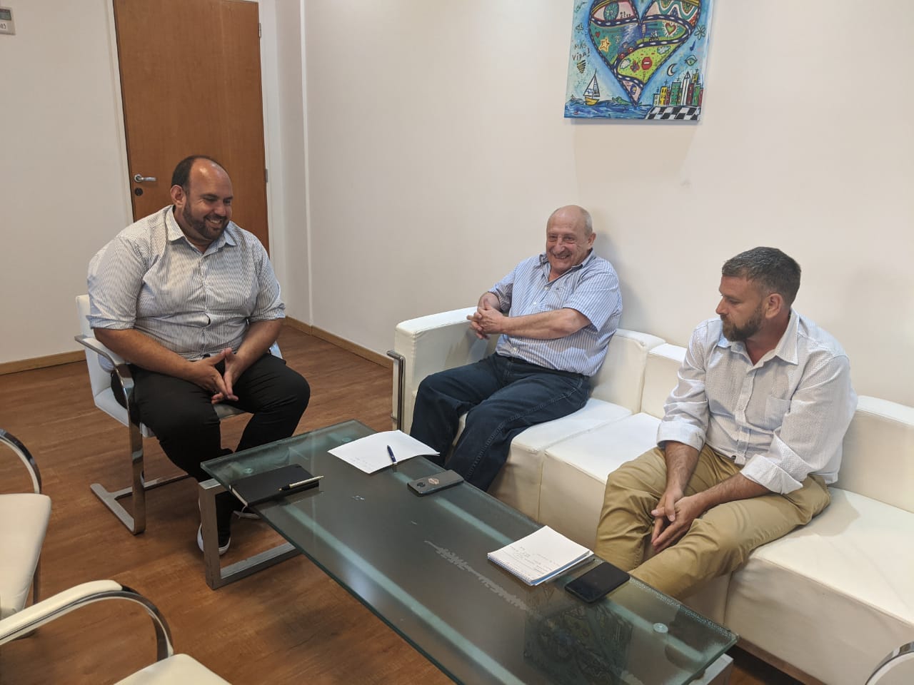 Esteban Sanzio, intendente municipal, dialogó con autoridades de la Agencia Nacional de Seguridad Vial