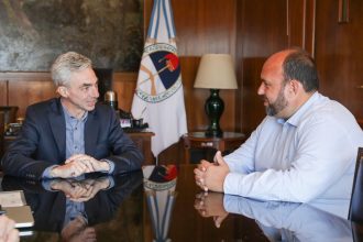 El intendente Esteban Sanzio se reunió con Mario Meoni, ministro de Transporte de la Nación