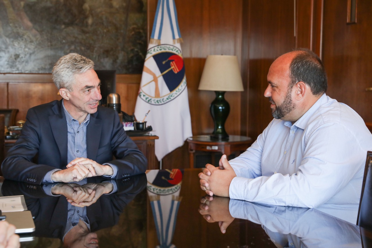 El intendente Esteban Sanzio se reunió con Mario Meoni, ministro de Transporte de la Nación