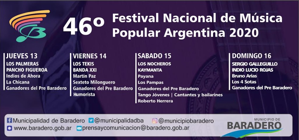 #FestivalBaradero2020 | Venta de entradas en el Anfiteatro Municipal y en PaseShow