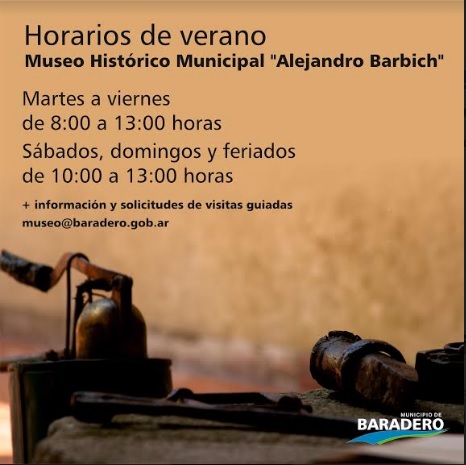 Museo Histórico Municipal “Alejandro Barbich” | Los horarios de verano