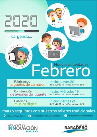 Actividades de febrero en el Club Social de Innovación | Baradero Te Informa