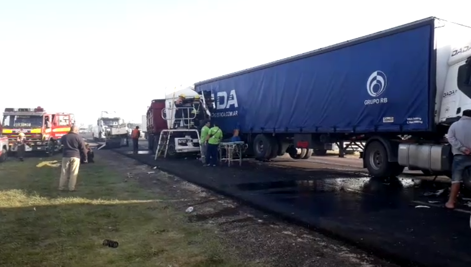 Accidente múltiple en la ruta nacional Nº 9