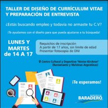 Taller de diseño de currículum vitae y preparación de entrevista