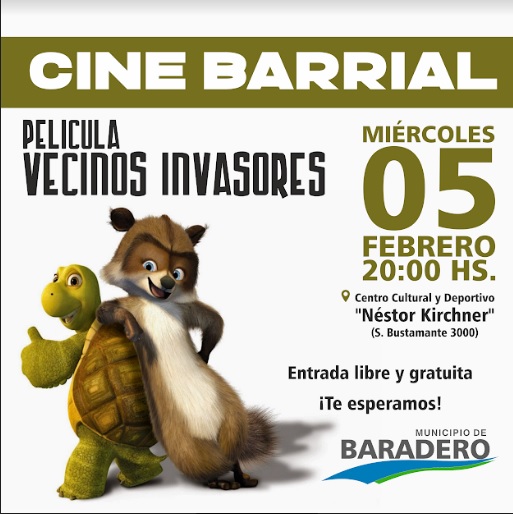 Cine móvil en el barrio de La Estación