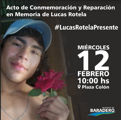 Acto de conmemoración y reparación en memoria de Lucas Rotela