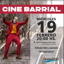 Cine Barrial | El Guasón se proyectará en el Centro Comunitario “Tita Arroyo”