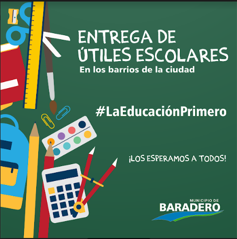 Entrega de útiles escolares en centros barriales de la ciudad