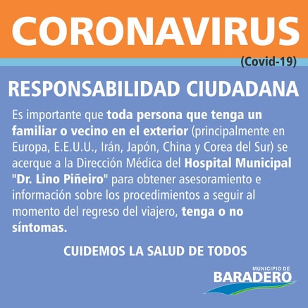 Coronavirus: Familias de Baradero en cuarentena por prevención