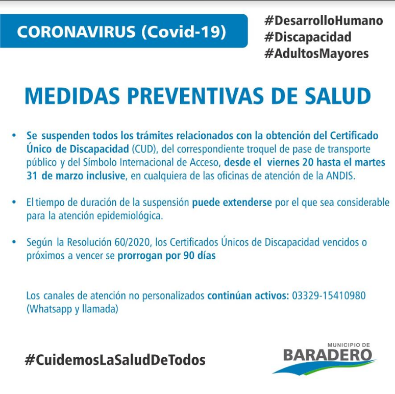 #DesarrolloHumano | Suspensión de atención personalizada de ANDIS