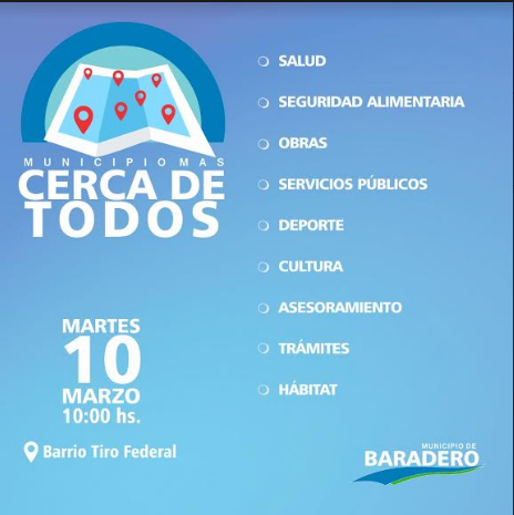 El programa “Municipio Más Cerca de Todos” comienza este martes en el Barrio Tiro Federal
