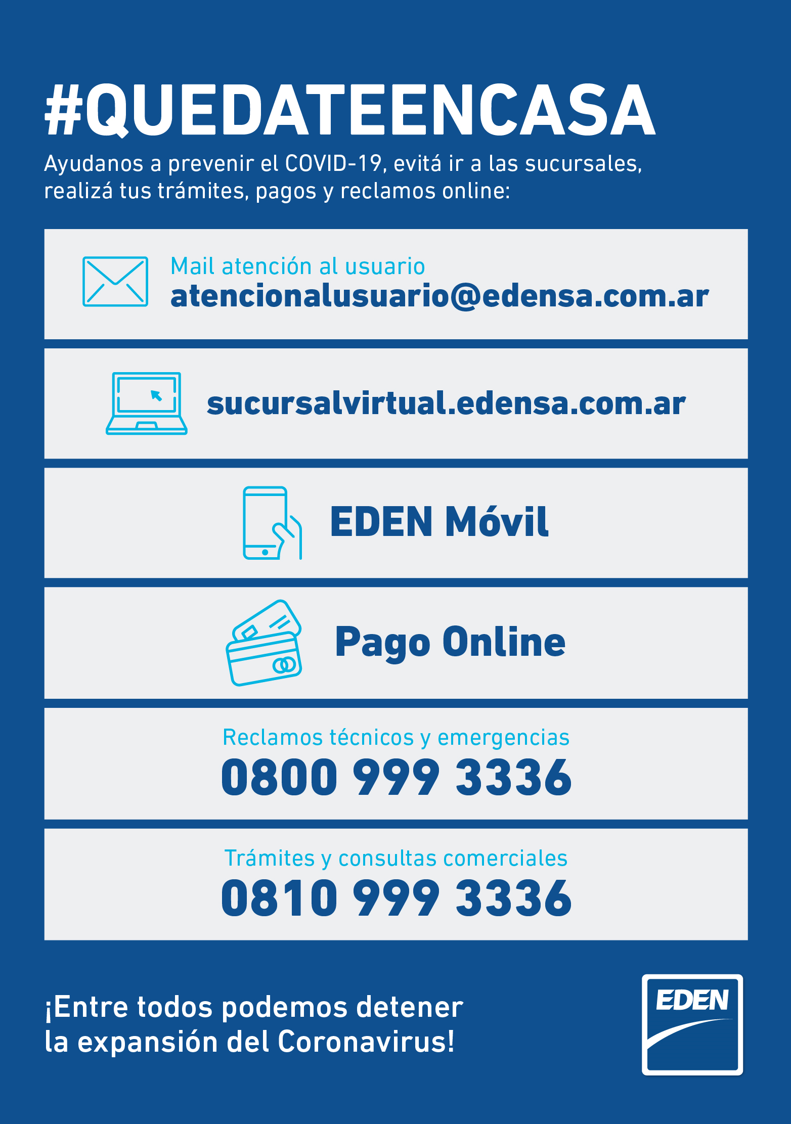 EDEN Campaña #Quedáte en casa