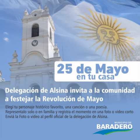 Alsina propone celebrar el 25 de mayo en casa