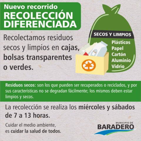 #MedioAmbiente | Miércoles de recolección diferenciada de residuos