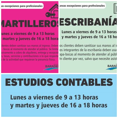 A las nuevas excepciones para profesionales se adhieren los estudios contables, escribanías y martilleros