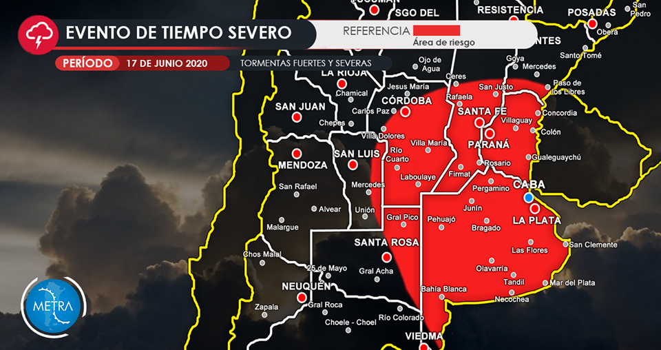 Tiempo: Alerta para la zona norte de la provincia de Buenos Aires