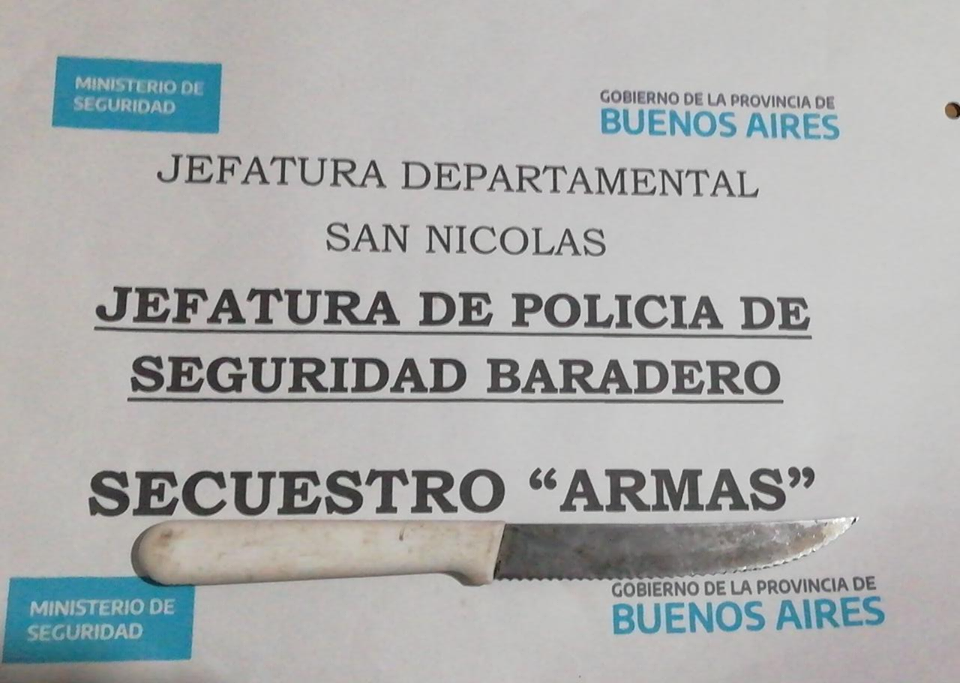 Policiales: Un herido de arma blanca después de una discusión