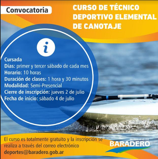 #Deportes | Curso de técnico deportivo elemental de canotaje