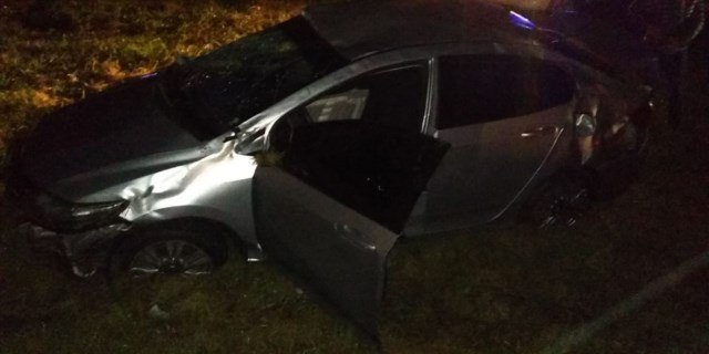 Accidente: Un auto volcó en Ruta 9