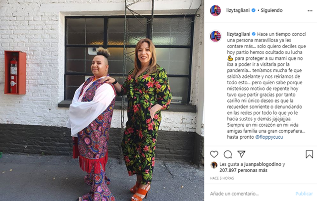 Lizy Tagliani despidió a La Floppy con un mensaje hermoso en Instagram