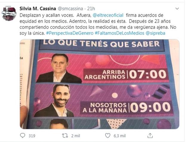 Una conductora de El Trece denunció a Clarín de «acallar voces»