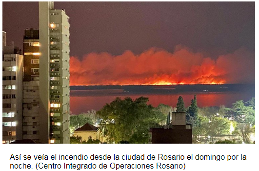 Con 50 brigadistas y tres aviones hidrantes, continuaron los trabajos para intentar extinguir el fuego en el Delta del Paraná