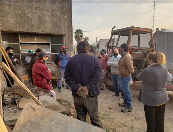El intendente presentó a la flamante delegada ante los trabajadores municipales