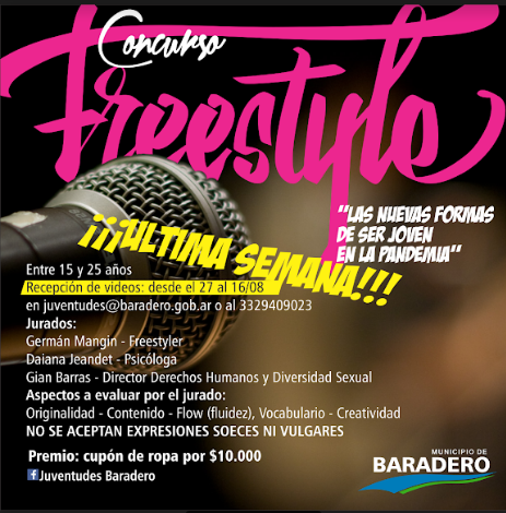 Se extendió la inscripción del concurso de Freestyle: “Las nuevas formas de ser joven en la pandemia”