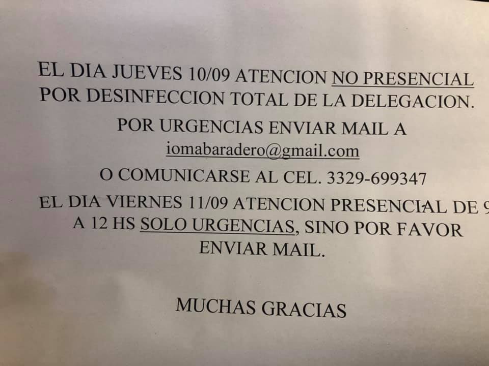 IOMA: Sin atención presencial por caso sospechoso de Covid19