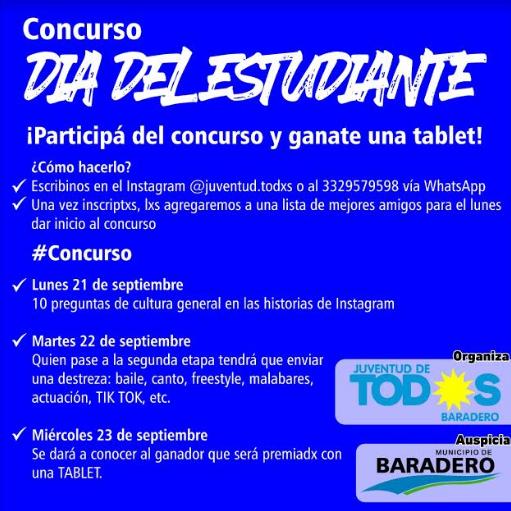 ¡PARTICIPA DEL CONCURSO POR EL DÍA DEL ESTUDIANTE Y GANATE UNA TABLET!