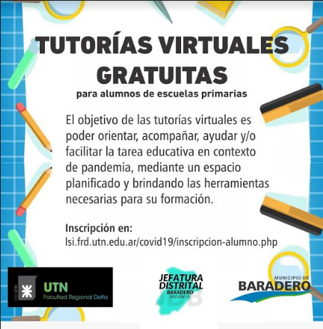 Tutorías virtuales gratuitas para estudiantes del nivel primario