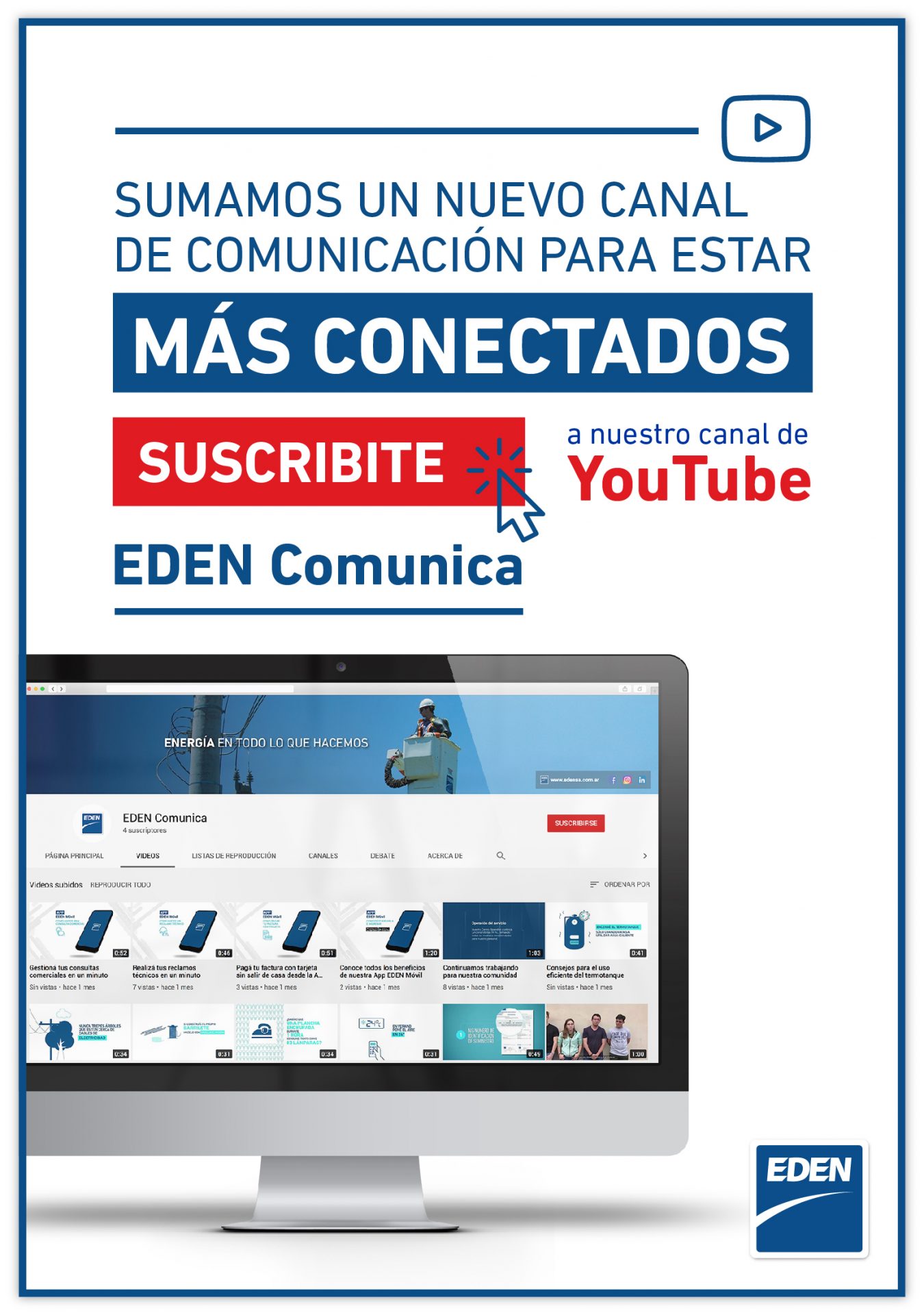 EDEN lanza su canal de YouTube