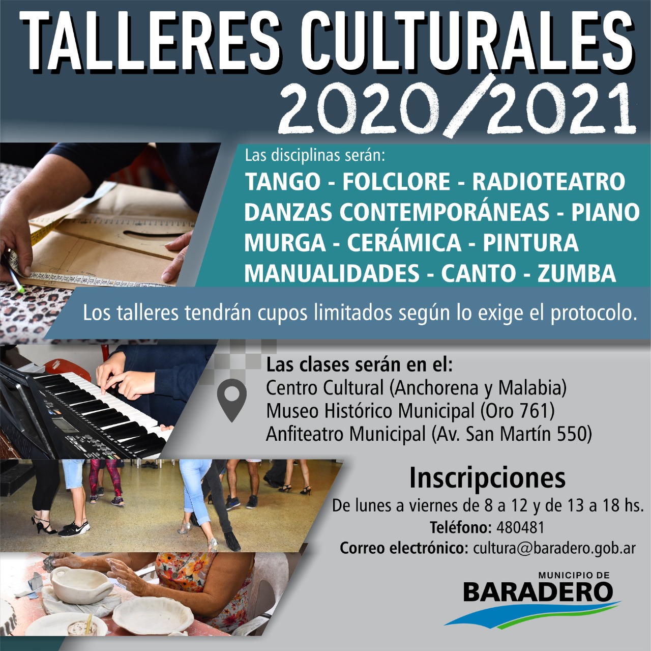 #Cultura | Inscripción a los talleres culturales virtuales