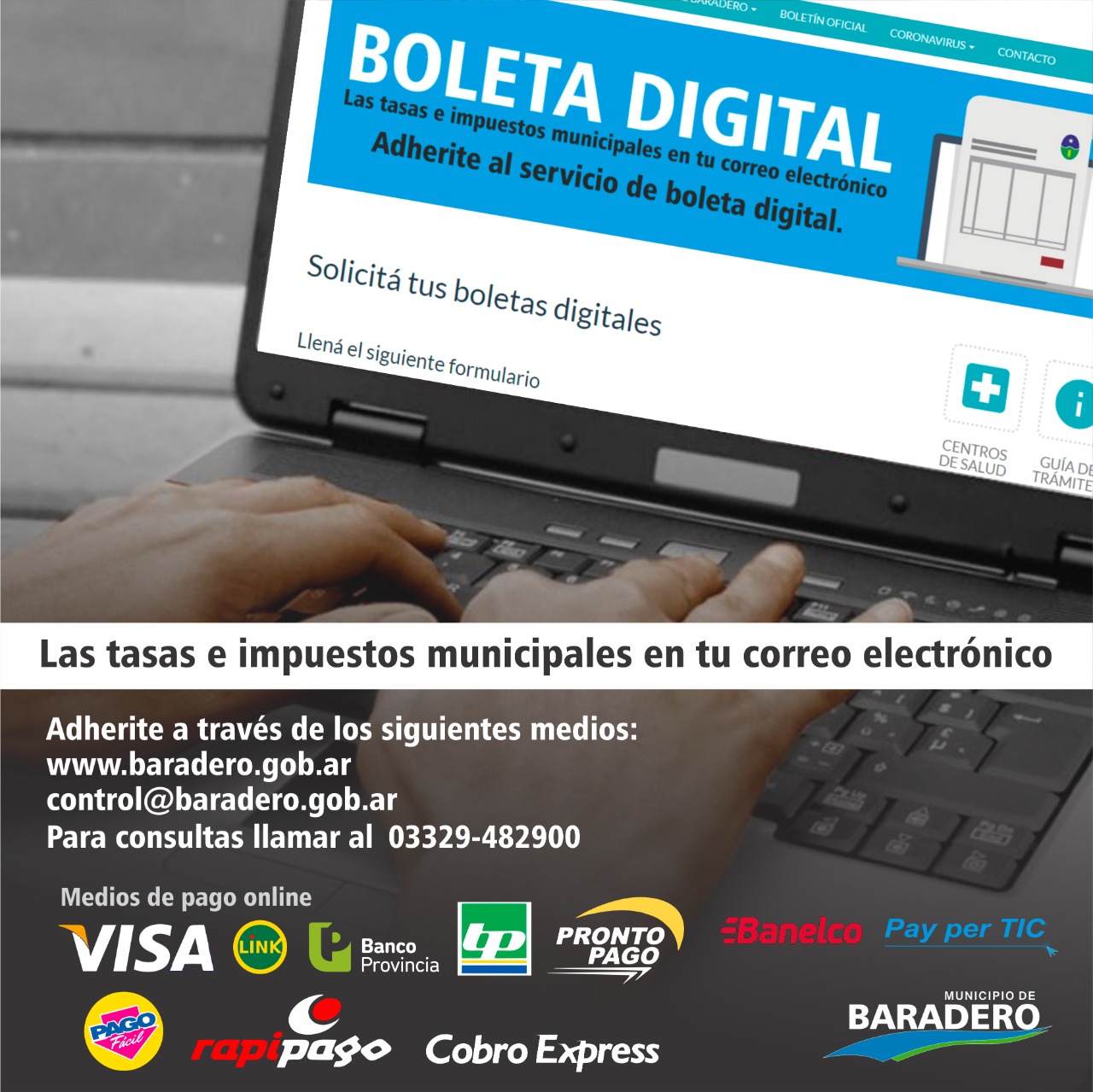 Boleta digital | Las tasas y tus impuestos de una manera rápida y eficaz