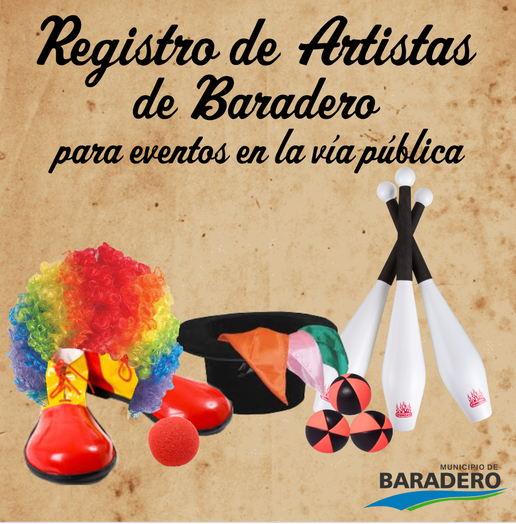 Registro de artistas de Baradero para eventos en la vía pública