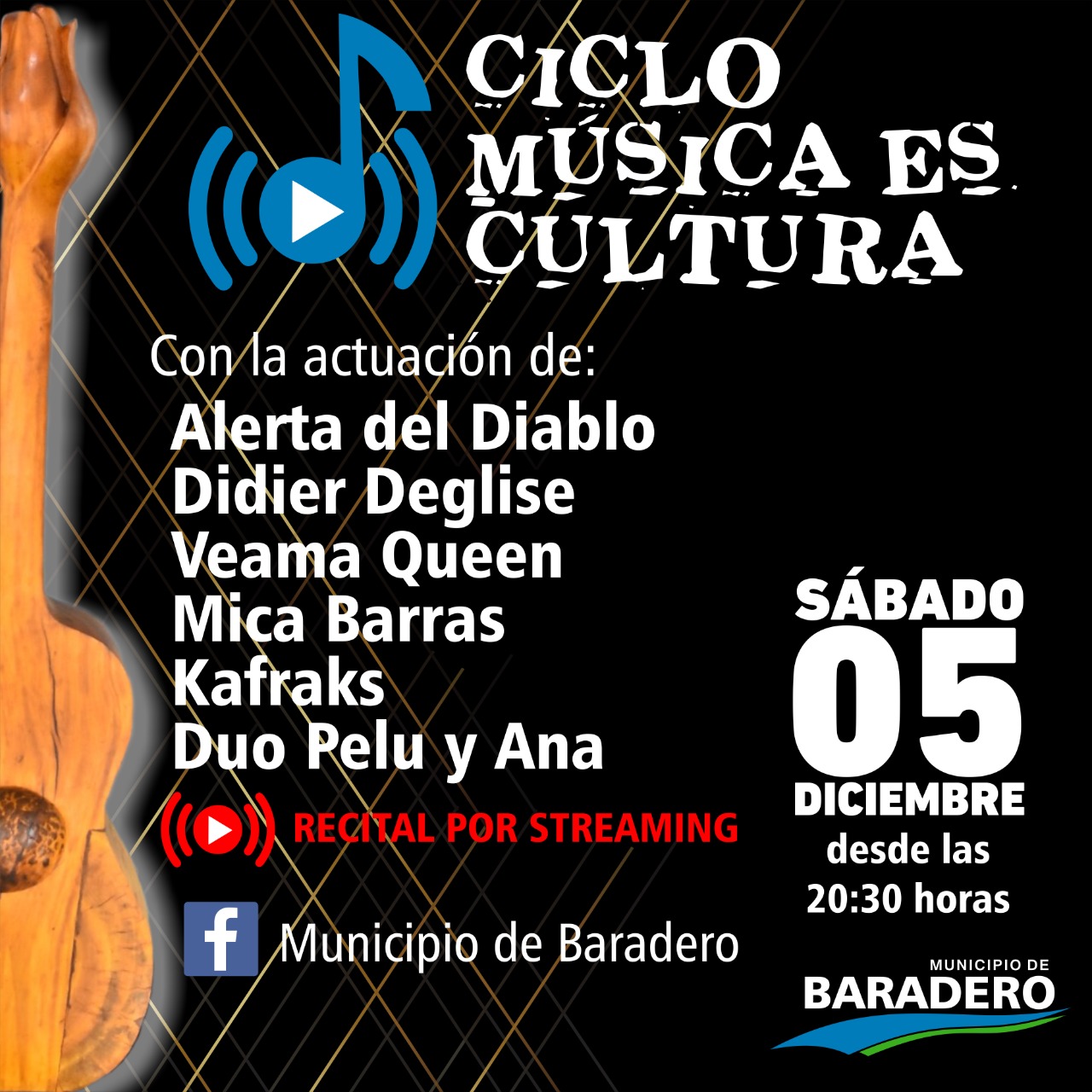 Música es Cultura: este sábado se realizará el anteúltimo recital online de Música Es Cultura