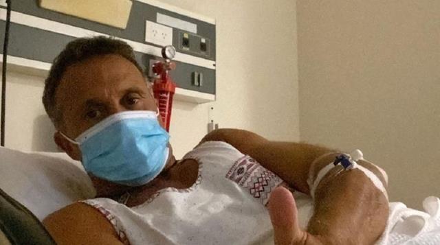 Sergio Lapegüe mostró cómo recibió el tratamiento con plasma