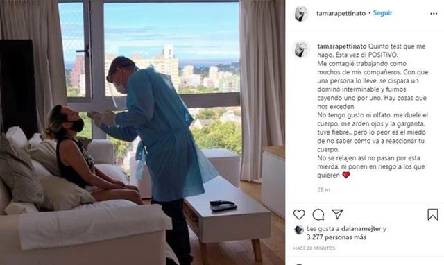 Tamara Pettinato dio positivo de coronavirus: «Lo peor es el miedo de no saber cómo va a reaccionar tu cuerpo»