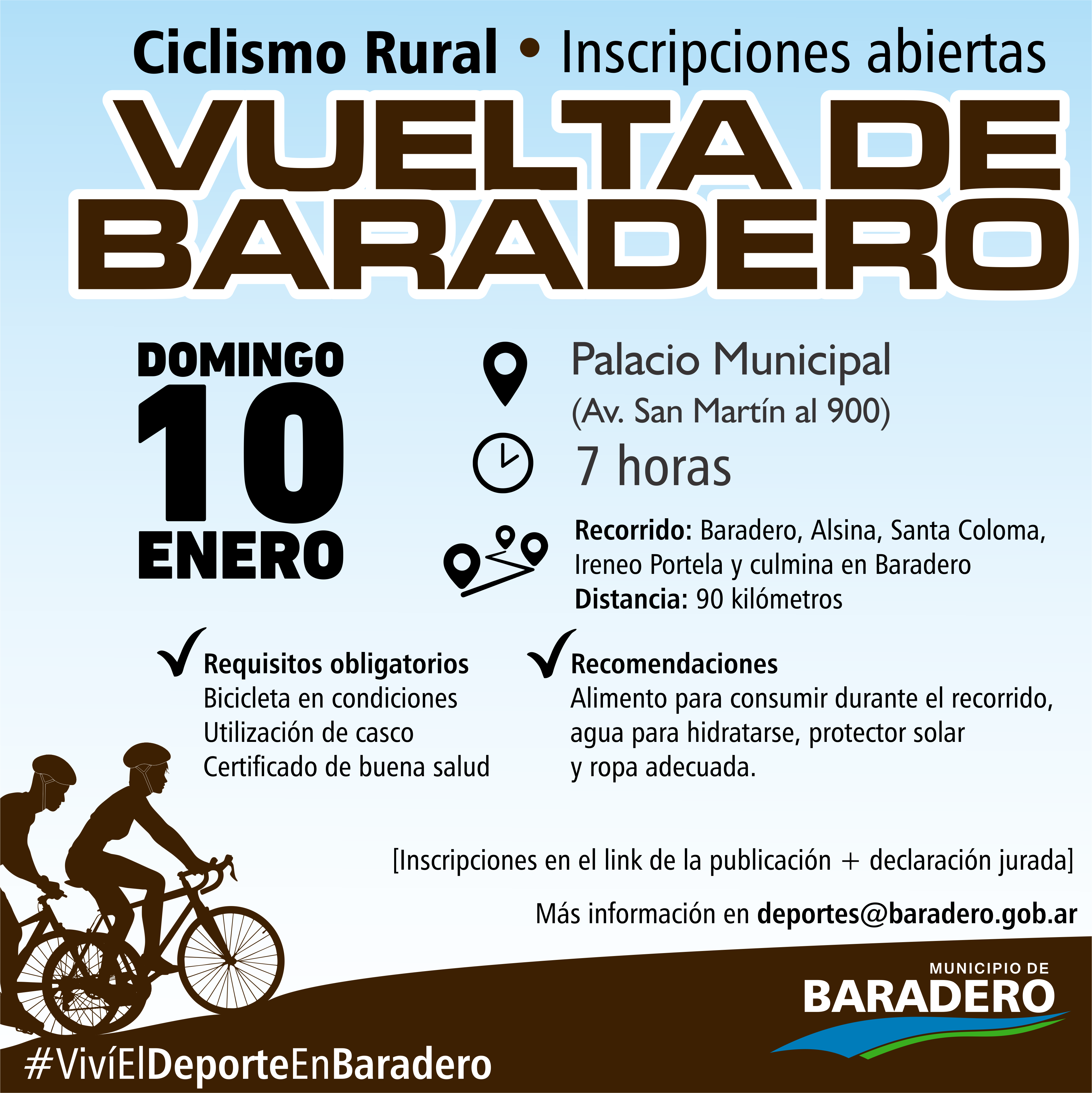 Vuelta de Baradero, el primer evento de ciclismo rural del año