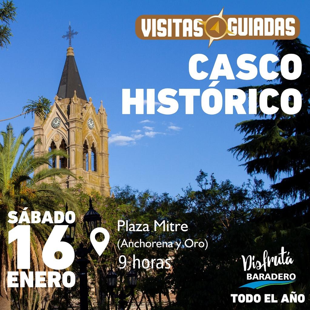 #DisfrutáBaraderoTodoElAño | Inscripciones: Fin de semana de visitas guiadas en el Casco Histórico y en el Cementerio Local