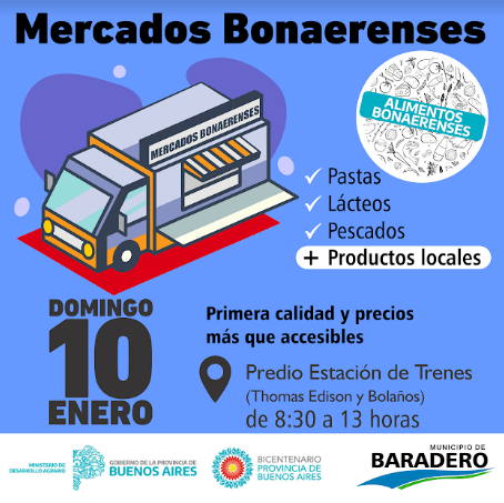 Este domingo Mercados Bonaerenses estará en la Estación de Trenes