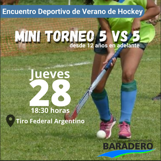 #VivíElDeporteEnBaradero | Se realizará el lanzamiento de la Escuela Municipal de Hockey con presencias de nivel internacional