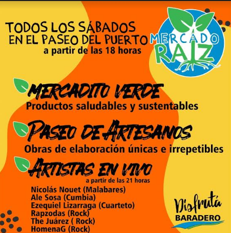 #DisfrutáBaraderoTodoElAño | Este sábado disfrutá de la segunda edición de Mercado Raíz