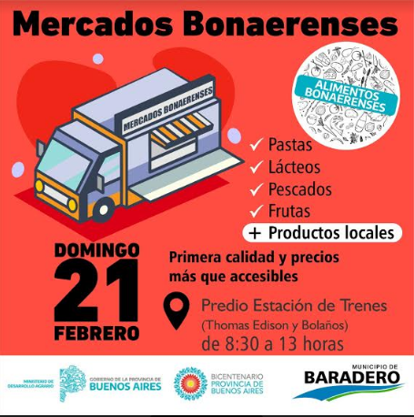 #EsConTodos | Este domingo Mercados Bonaerenses estará en la Estación de Trenes