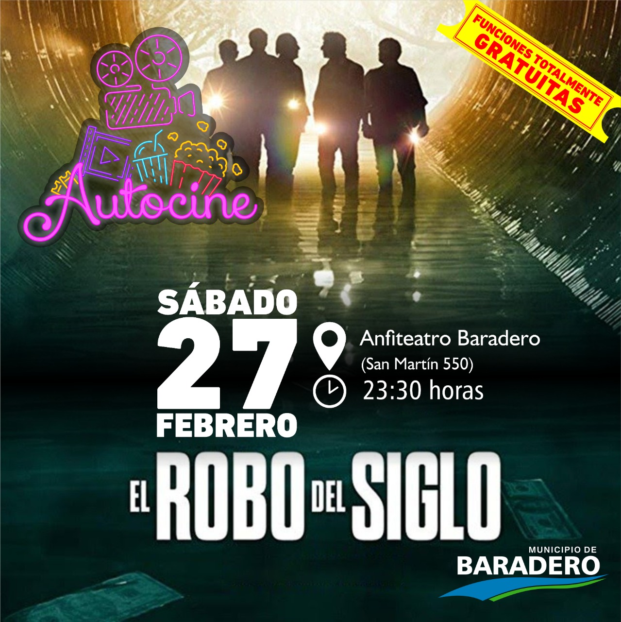 #DisfrutáBaraderoTodoElAño | Se vienen las primeras funciones Autocine en el Anfiteatro Municipal